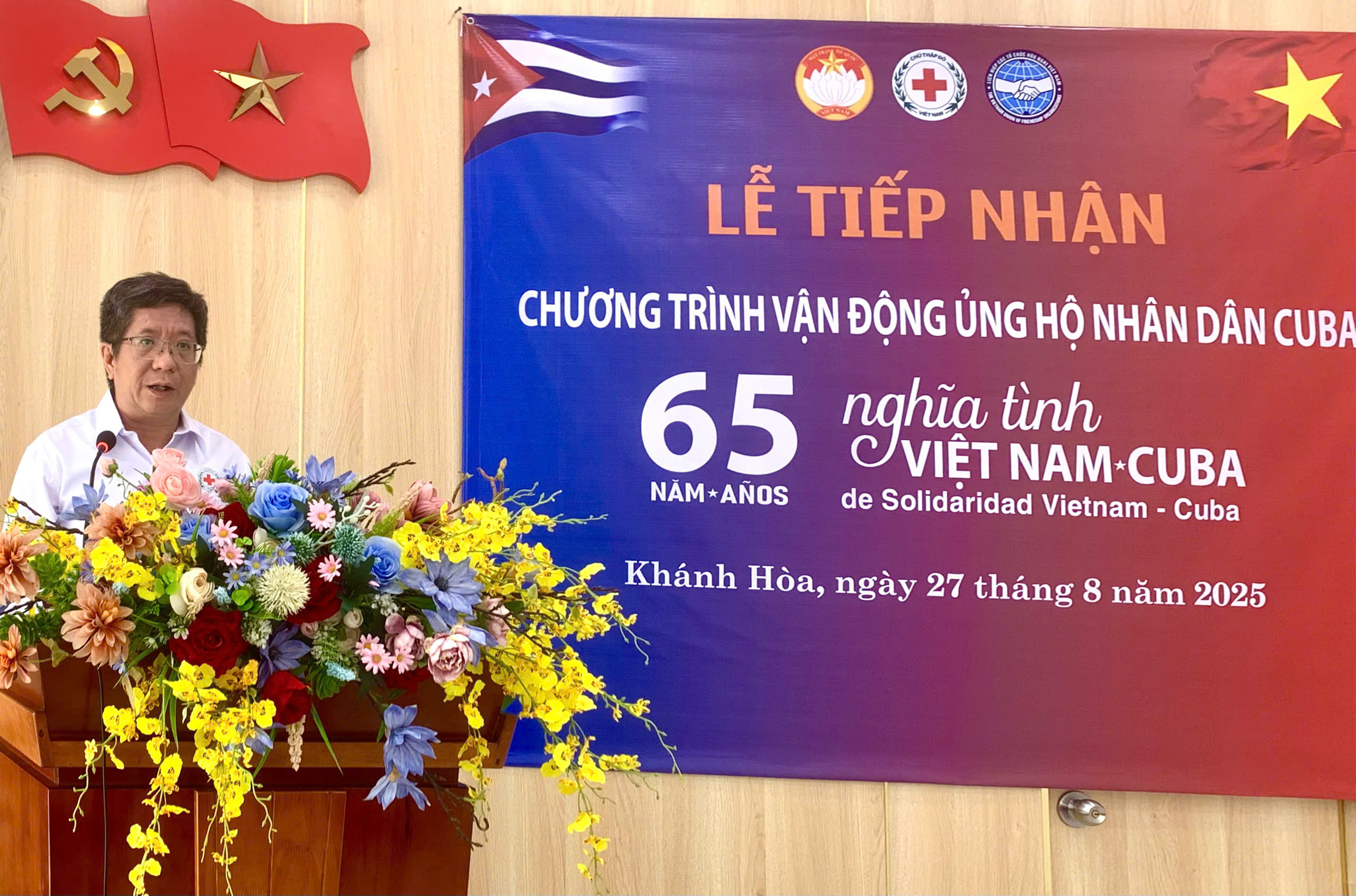Hội Chữ thập đỏ tỉnh Khánh Hòa tổ chức Lễ tiếp nhận ủng hộ nhân dân Cuba
